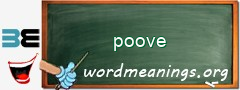 WordMeaning blackboard for poove